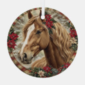 Elegant Equestrian Christmas Glas Ornament (Achterkant)