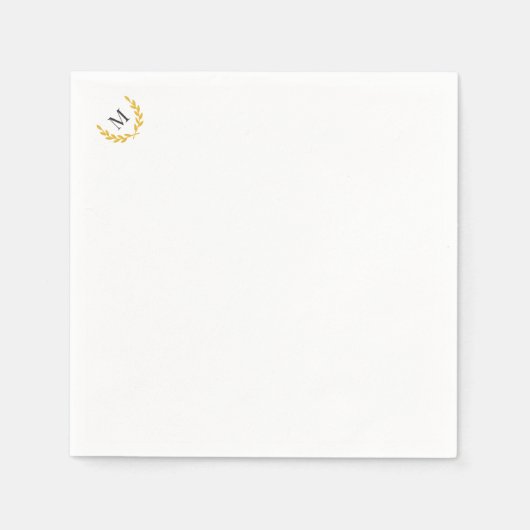 Elegant Equestrian Collection Gold Laurel Napkin Servet (Voorkant)