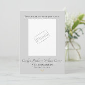 Elegant Equestrian Engagement Announcement Card Aankondiging (Staand voorkant)