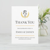 Elegant Equestrian Flat Thank You Card Bedankkaart (Staand voorkant)