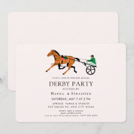 Elegant Equestrian Garden Party Invitation Kaart