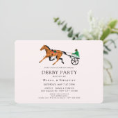Elegant Equestrian Garden Party Invitation Kaart (Staand voorkant)