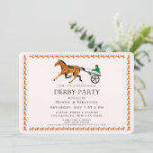 Elegant Equestrian Garden Party Invitation Kaart (Staand voorkant)