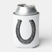 Elegant  Equestrian Hoefijzer Name Blikjeskoeler (Blikje Voorkant)