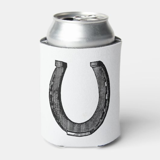 Elegant  Equestrian Hoefijzer Name Blikjeskoeler (Blikje Voorkant)