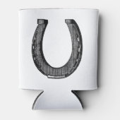 Elegant  Equestrian Hoefijzer Name Blikjeskoeler (Voorkant)