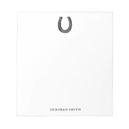 Elegant  Equestrian Hoefijzer Name Notitieblok