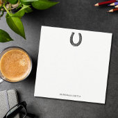 Elegant Equestrian Hoefijzer Name Notitiekaartje