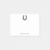 Elegant Equestrian Hoefijzer Name Post-it® Notes (Voorkant)