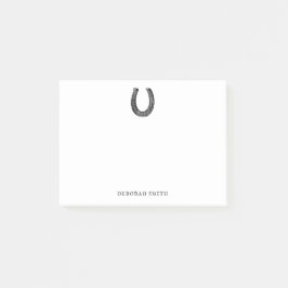 Elegant  Equestrian Hoefijzer Name Post-it® Notes