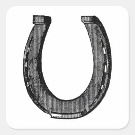Elegant Equestrian Horse  Hoefijzer Vierkante Sticker