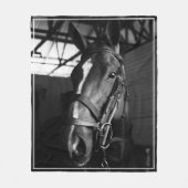 Elegant Equestrian Horse Photo Memorial Lijst Fleece Deken (Voorkant)