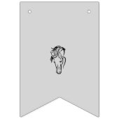 Elegant Equestrian Just Married Bunting Banner (Eerste vlag)