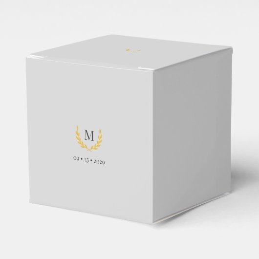 Elegant Equestrian Monogram Favor Box Bedankdoosjes (Voorkant Zijde)
