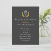 Elegant Equestrian Wedding Program 5x7 Programmakaart (Staand voorkant)