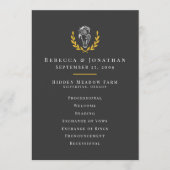 Elegant Equestrian Wedding Program 5x7 Programmakaart (Voorkant)