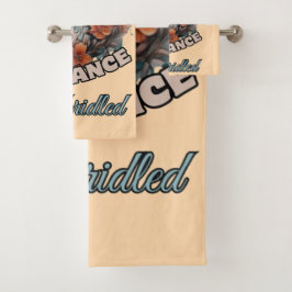 Elegant Equine Beauty: Oranje Flower Ketting Desi Bad Handdoek