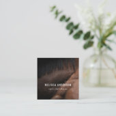 Elegant Equine Chiropractor Physiotherapeut Foto Vierkante Visitekaartje (Staand voorkant)