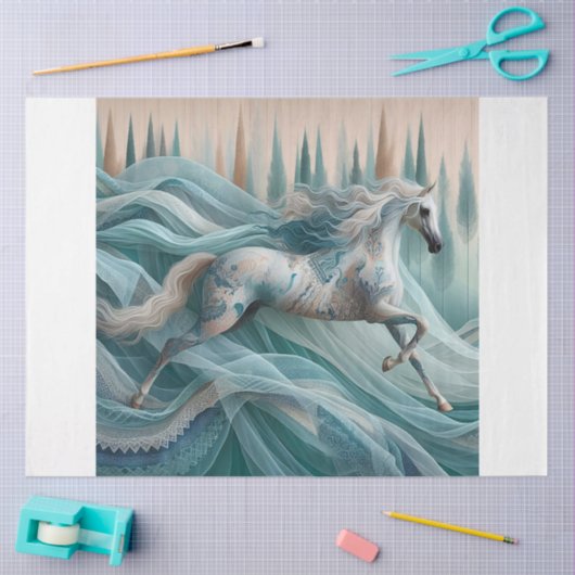 Elegant Equine, Horse, Decoupage, Tissue Paper Tissuepapier (Craft)