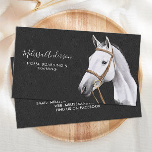 Elegant Equine Horse Personalized Equestrian Visitekaartje