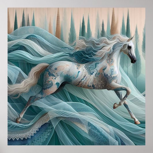 Elegant Equine, Horse, Poster, Wall Art Poster (Voorkant)