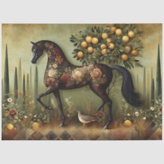 Elegant Equine, Paard, Decoupage Tissuepapier