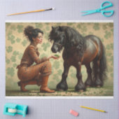 Elegant Equine, Paard, Decoupage Tissuepapier (Craft)