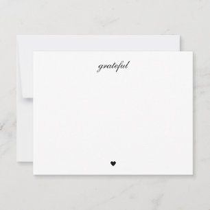 Elegant Erkentelijke Hart Script Bedankkaart