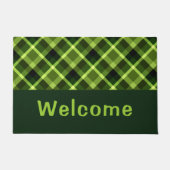 Elegant erwtengroen geplakt monogram medium deurma deurmat (Voorkant)