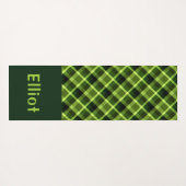 Elegant erwtengroen geplakt Monogram Yoga Mat (Achterkant (horizontaal))