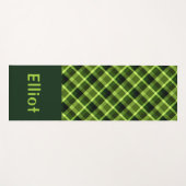 Elegant erwtengroen geplakt Monogram Yoga Mat (Voorkant (horizontaal))