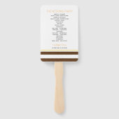 Elegant esdoornblad, strepen vallen bruiloft progr handwaaier (Achterkant)