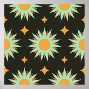 Elegant esoteric vormt naadloze patroonkunst. alch poster