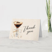 Elegant Espresso Martini Folded Thank You Card Bedankkaart (Voorkant)