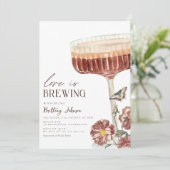 Elegant Espresso Martini Vrijgezellenfeest Kaart (Staand voorkant)