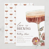 Elegant Espresso Martini Vrijgezellenfeest Kaart (Voorkant / Achterkant)