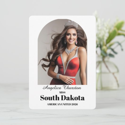 Elegant Essentials Pageant Autograph Kaart (Staand voorkant)