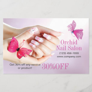 Elegant Esthetician SPA Nail Salon prijslijsten Flyer