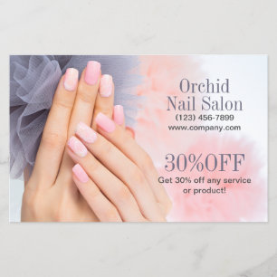 Elegant Esthetician SPA Nail Salon prijslijsten Flyer