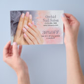 Elegant Esthetician SPA Nail Salon prijslijsten Flyer (Hand)