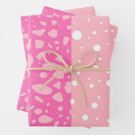 Elegant esthetisch bloemig roze cadeau inpakpapier vel
