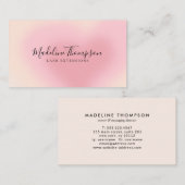 Elegant esthetisch Ombre Roze Heart Visitekaartje (Voorkant / Achterkant)
