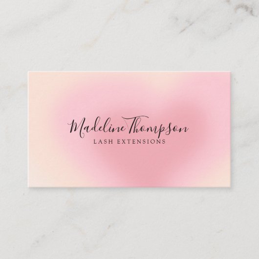 Elegant esthetisch Ombre Roze Heart Visitekaartje (Voorkant)