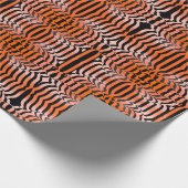 Elegant esthetisch Sinaasappel en zwarte tijgerhui Cadeaupapier (Hoek)