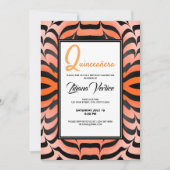 Elegant esthetisch Sinaasappel en zwarte tijgerhui Kaart (Voorkant)