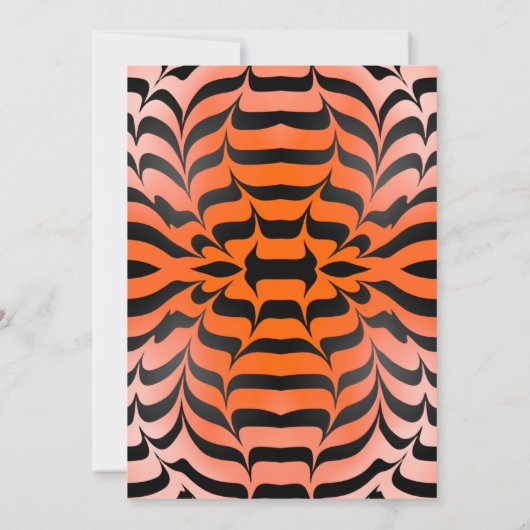 Elegant esthetisch Sinaasappel en zwarte tijgerhui Kaart (Achterkant)