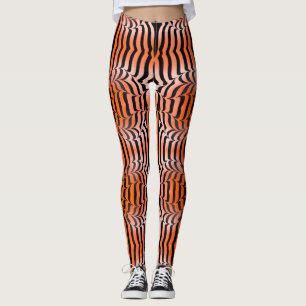 Elegant esthetisch Sinaasappel en zwarte tijgerhui Leggings