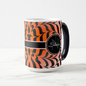 Elegant esthetisch Sinaasappel en zwarte tijgerhui Magische Mok (Voorkant rechts)