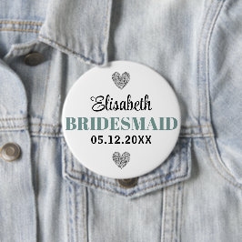 Élégant et Simple Pour Demoiselle d'Honneur Ronde Button 4,0 Cm