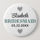 Élégant et Simple Pour Demoiselle d'Honneur Ronde Button 4,0 Cm (Voorkant)